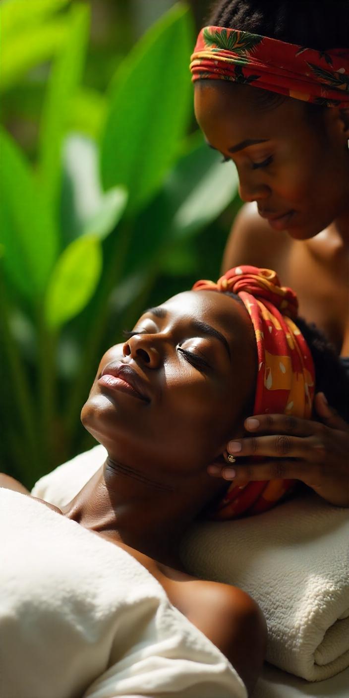 Woman receiving an oily skin facial treatment at Blossom Spa in Nairobi, Kenya